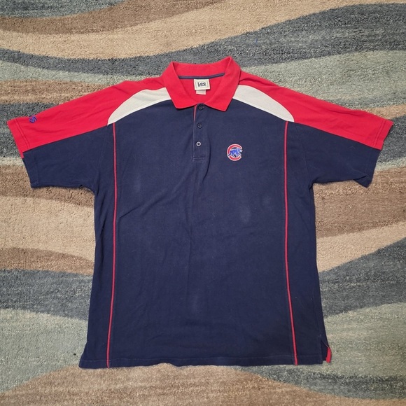 Vintage Lee Sport MLB Chicago Cubs Men’s Embroidered  Polo Shirt L/XL - Picture 2 of 6